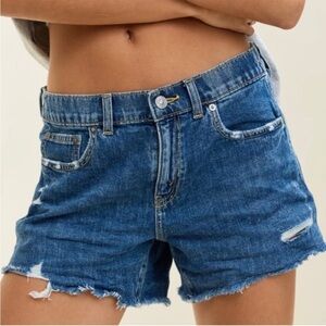 Aerie Daydreamer Shorts Dark Wash Distressed Sz XL